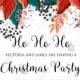 Poinsettia Christmas Party Invitation Noel Card Template PDF 5x7 in