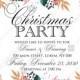 Poinsettia Christmas Party Invitation Noel Card Template PDF 5x7 in invitation editor