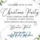 White poinsettia flower berry invitation Christmas party flyer PDF 5x7 in instant maker