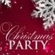 Merry Christmas Party Invitation Background silver Paper cut Shining Silver Snowflakes PDF 5x7 in