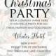 Christmas Party Invitation cotton winter wedding invitation fir peach rose wreath PDF maker