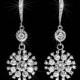 Cubic Zirconia Bridal Earrings Crystal Chandelier Wedding Earrings Luxury CZ Wedding Earrings Clear CZ Dangle Earring Bridal Crystal Jewelry