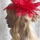Feather Flower Mount Party Flower Feather Wired Mount Goose Feather Hat Trim for Millinery Fascinators & Crafts 1 Piece