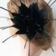 Black color Feather Flower Bud Fruit Shape Millinery Flower Feather Fascinator Hat Brim for Party Dance Costumes Color Customized