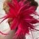 Blossom Twisted Feather Flower Headband Feather Mount Millinery Hat Flower Additon for Fascinators Wedding Party Festival Decor 1 Piece