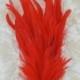 Handmade Feather Mount Red Millinery Feather Mount Decorative Hat Trim Feathers for Fascinators Wedding Races Crafts, 1 Piece