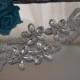 Crystal Bridal Applique, Diamante Brooches, Wedding Rhinestone Motif, Crystal Brooches, Rhinestone Brooches, diamante brooches for garters,