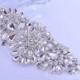 Rhinestone Garter Applique Crystal Sash belt Motif Dress Shoulder Appliques Bling Embellished for Bridal Bouquet