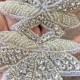 Iron on Crystal Beads Applique Vintage Rhinestones Shiny Addition for Wedding Garter Bridal Garter making
