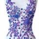 Stunning Rhinestones Motif Beading Bodice Applique patch Sew on Accessories for Dance Costumes,Ballroom Dress