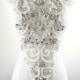 Stunning Beaded Crystal Applique Blossom Rhinestone Pearl Bodice Accents for Royal Wedding Dress Prom Costumes
