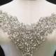 Sparkle Bridal Dress Neckline Trims Off-Shoulder Crystal Appliques for Party Dresses Evening Costumes