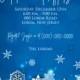 Christmas invitation white snow on blue background PDF 5x7 in