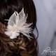AB 208 Hair Flower Lotus Blossom Bride bridal hairstyles headpieces wedding chiffon flower hair ornament ring pillow wedding ideas pearl wismer