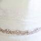 SALE - Wedding Belt, Bridal Belt, Sash Belt, Crystal Rhinestone with Rose Gold Details - Style B30303RG