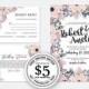Wedding invitation flower pink blush anemone berry digital card template free editable online USD 5.00 on VECTOR.SALE