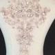 Wedding Dress Appliques Clear Rhinestone Back Sewing Applique for Bridal Dresses Party Bodices