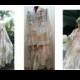 Stevie Nicks Style Boho Fairytale Wedding Peach Pink Ivory Lace Patchwork Shabby Chic Coat & Skirt - Plus Size Wedding Dress Custom Made