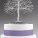 Tree Cake Topper with Swarovski Crystal Elements Purple Velvet, Amethyst, Jet Black on Silver tone Wire Decor Wedding Cake Topper Gothic