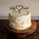 Arrow Wood Wedding Cake Topper 
