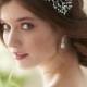 Bridal Headband, Antique Silver Wedding Headband, Bridal Headpiece with Rhinestones in Floral Design, Crystal Bride Accessory ~TI-3228