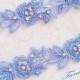 Wedding garter set,Blue Garter,Rhinestone Blue garter, light Blue garter,Bridal garters,bridal garter,Floral lace garter