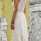 Bestseller! Off White Boho Wrap Dress with Belt • Organic Bohemian Maxi Dress • Boho Wedding Dress • Simple Wedding Dress • Bridesmaid Dress