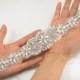 Rhinestone applique Bridal Sash Belt Beaded Pearl Trimming for Wedding Dress ,Evening Gown Crystal Belt