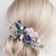 Flower hair comb, Lavender flower hair clip, Bridal flower hair piece, Flower hair clip, Wedding hair pieces for bridesmaid