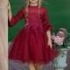Flower girl dress, Girls Christmas Dress, Baby Christmas Dress Toddler, Lace Flower girl dresses, Red tulle flower girl dress, Holiday Dress