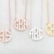 MOTHERS GIFT • Dainty Monogram Necklace • Custom Block Monogram Initials Necklace • Personalized Name Jewelry • Bridesmaids Gifts • NH09