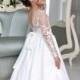 ivory flower girl dress-wedding baby dress-tutu dress toddler-first birthday dress-pageant dress-first communion dress-girl party dress