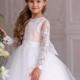 white flower girl dress - first communion dress - pageant dress - ball gown dress - tutu dress toddler - birthday dress - pageant dress -