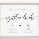 Wedding Signature Drinks Sign, Editable Template, Printable Signature Cocktails, Alcohol, Drink, Bar Menu, INSTANT DOWNLOAD, 8x10 #008-02S