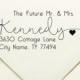 The Future Mr. & Mrs. Family Names Personalized Return Address Stamp, Self Inking Wedding Stamp, Hand Lettered Wedding Stamp
