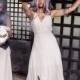 Off White Boho Dress • Organic Bohemian Dress • Cotton Long  Maxi Dress • Boho Wedding Dress •Open Back Goddess Dress • Simple Wedding Dress