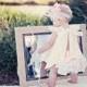 Toddler Flower Girl Dress Twirl Style and Ruffled Bloomers