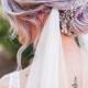 Vintage style Boho Veil, Boho Bridal Veil , Boho Wedding Veil, draped bohemian veil, Soft English tulle veil , fingertip chapel bridal veil