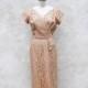 1950s Lace Dress, Beige Sheath, Straylight Vintage
