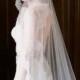 Chantilly lace veil, Wedding veil, Bridal veil, Lace veil, Mantilla veil, Chapel veil