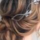 Wedding headpiece, Silver bridal hair piece, hair accessories, rhinestone hairpiece, crystal hair vine, beach wedding tiara,bridal hair clip