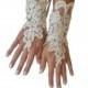 Wedding, gloves, adorned beads Ivory bride glove bridal gloves lace gloves fingerless gauntlets ivory gloves guantes gloves