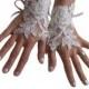 İvory Wedding Glove, ivory lace gloves, Fingerless Glove, embroidered with pearls bridal gloves, french lace gloves