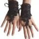 Glove Goth Gloves, Black gloves, Fingerless Gloves,lace gloves, beaded gloves, gothic wristlets, burlesque, unique, lace gloves black,