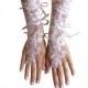 Long Ivory Wedding gloves, bridal gloves, lace gloves, fingerless gloves, ivory gloves, french lace gloves, long lace glove, lace mittens,