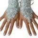 Aqua Blue, beaded Wedding gloves, bridal lace gloves, fingerless gloves, something blue, french lace, birdesmaid gift, gauntlets, guantes