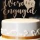 We're Engaged Cake Topper with Initials, Rustic Engagement Cake Topper, Bridal Shower Cake Topper, Cake Topper Engagement Party