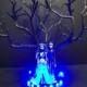 Corpse Bride & Victor Wedding Cake Topper Gothic Tree with *BLUE* Light