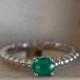 14k white gold - Colombian Emerald- Engagement ring-Perfect Gift For Her