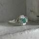Natural raw  Colombian Emerald-promise-engagement ring- affordable-one of a kind-